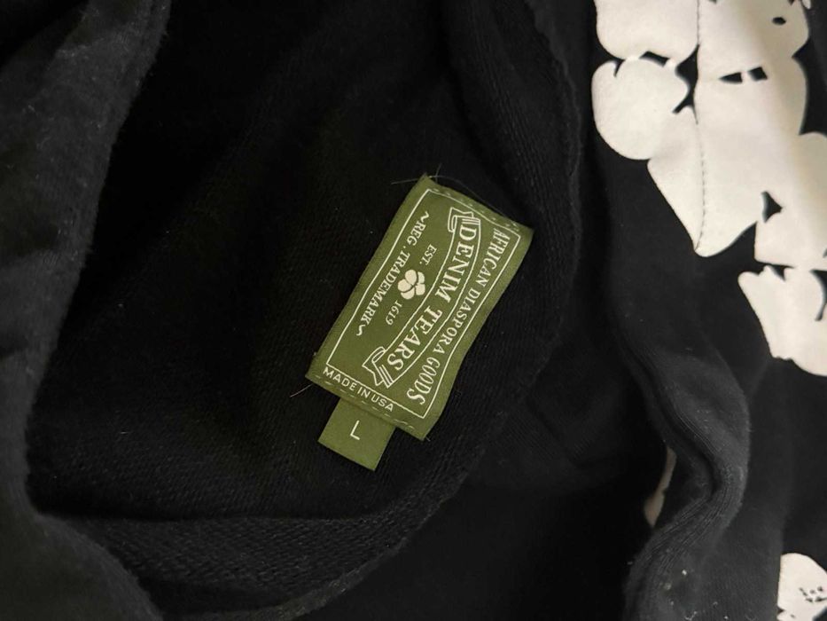 DENIM TEARS Hoodie Black and White