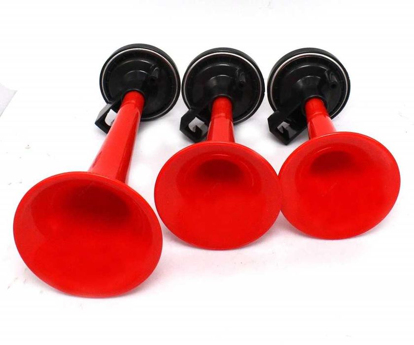 Тромба клаксон с компресор Тройна с реле 12V.