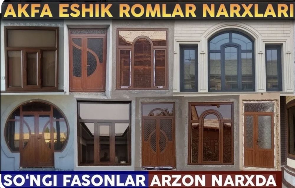 Akfa eshik deraza + ustanovka