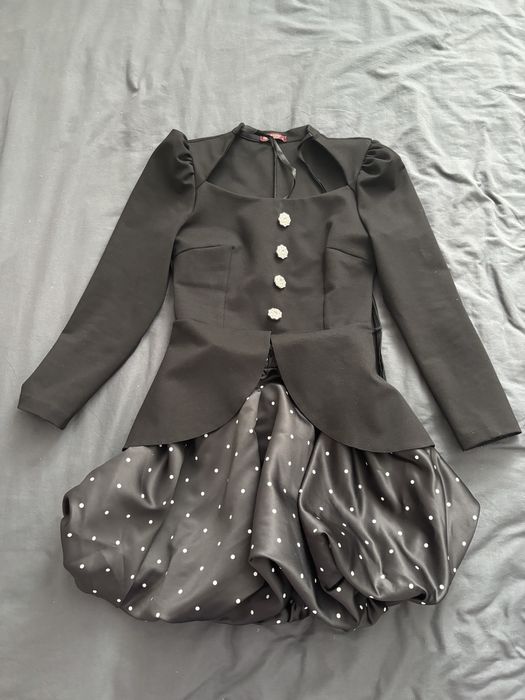 Платье , короткое черное