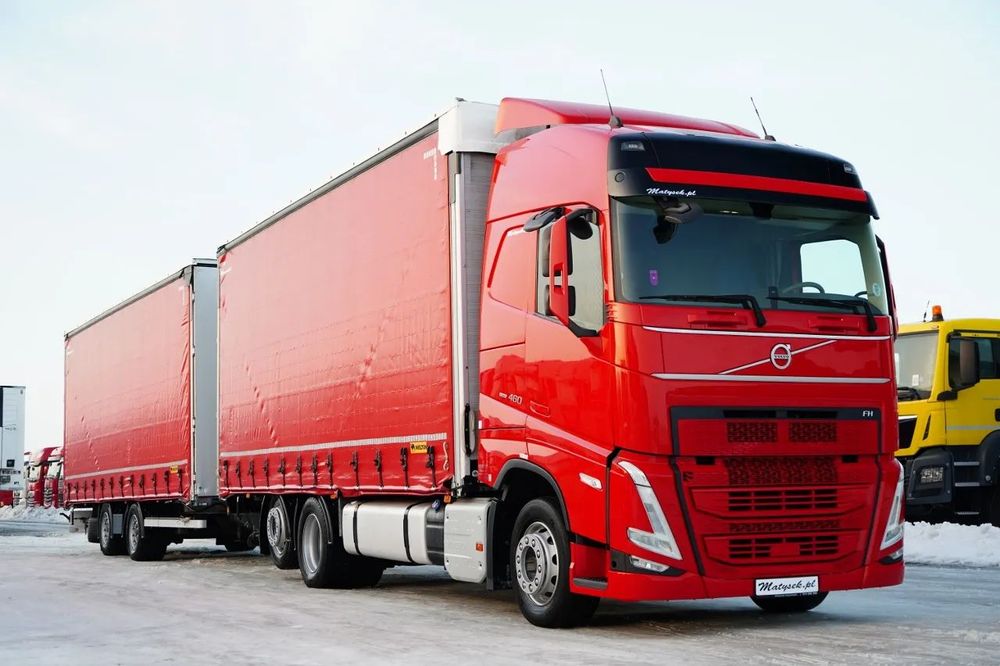 Volvo FH 460 / COMBINAT TANDEM / 120 M3 / TRANSPORT / I-SAVE / I-PARK COOL / PUNTE RIDICATĂ / PUNTE DIRECȚIE / CORTINĂ RANFORSATĂ