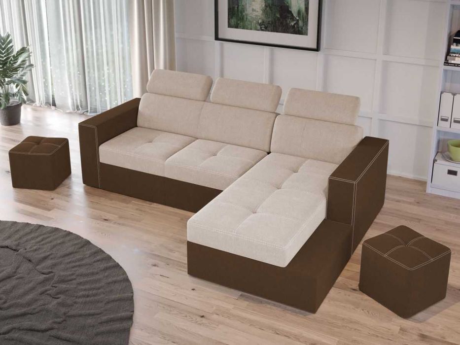 Coltar Extensibil Paloma Crem / Maro - Transport Gratuit in 4-10 zile