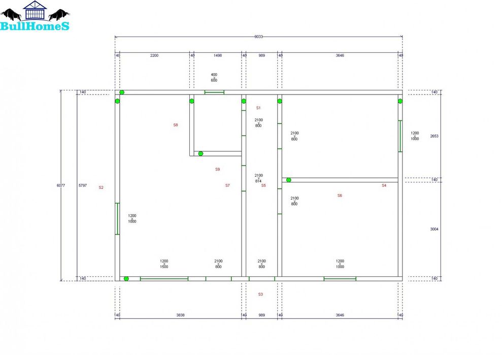 Къща,Бунгало,Преместваема къща,Сглобяеми къщи,Модулни,Жилищни-54м²