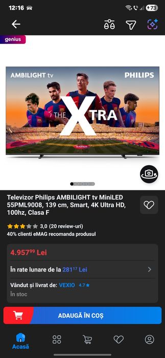 Philips ambilight 55,139 cm