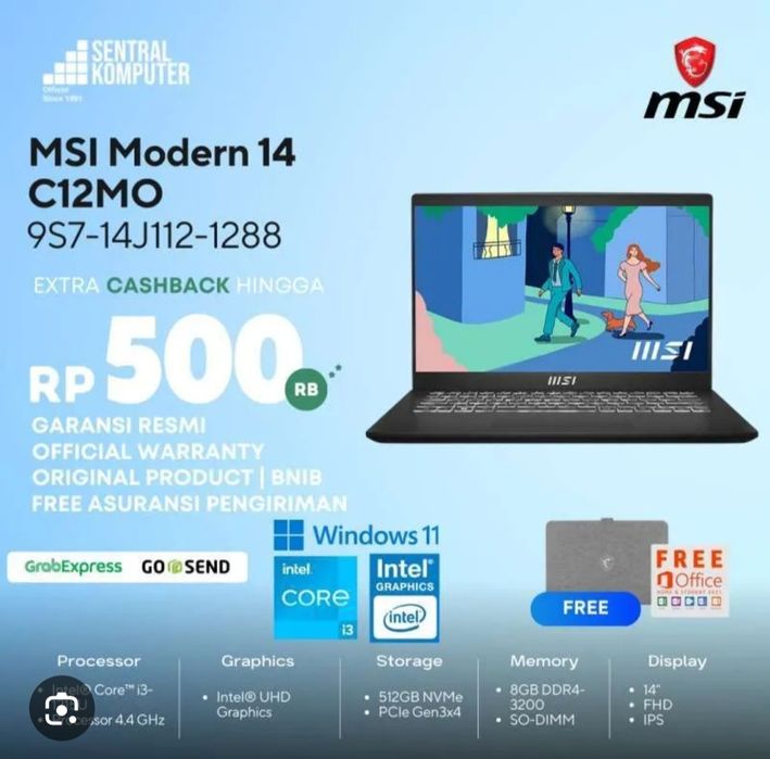 MSI Modern Notebook asus acer samsung apple dell