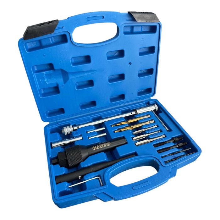 Комплект за демонтаж на скъсани подгревни свещи 16 части – HAWEK