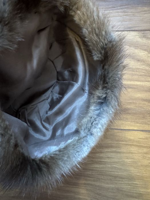 Caciula din blana naturala  nurca maro