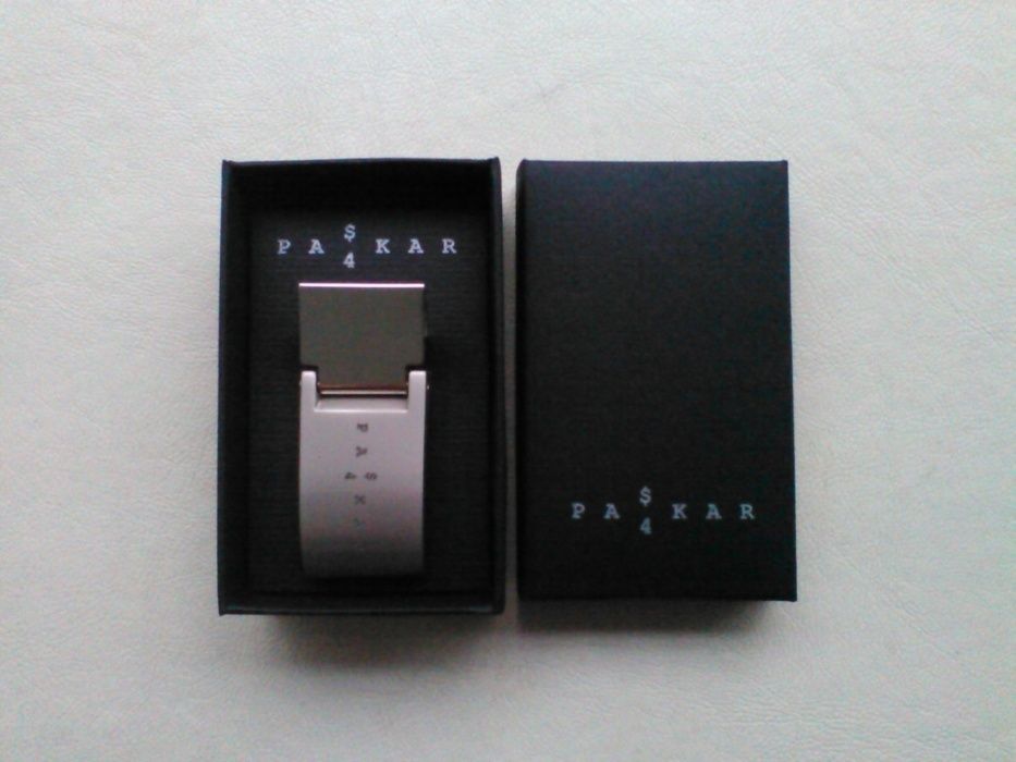 PA4KAR - Метална, неръждаема, сребриста щипка за пари