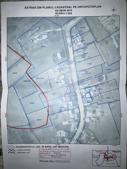 Teren 800 mp intravilan Magura-proprietar