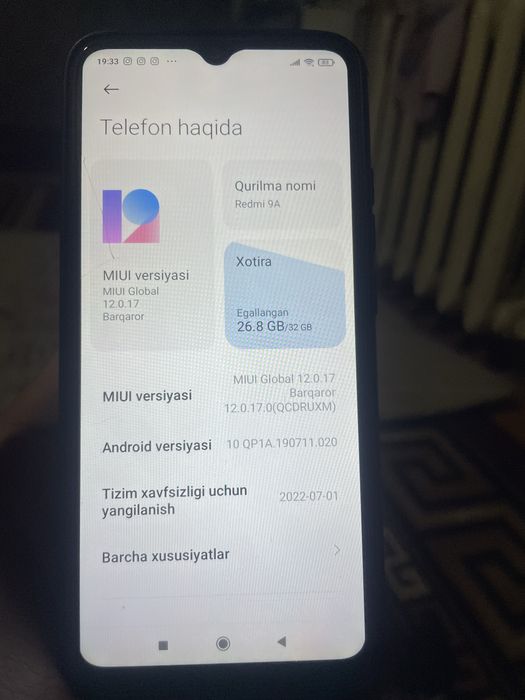 REDMI 9 a Sotiladi srochna