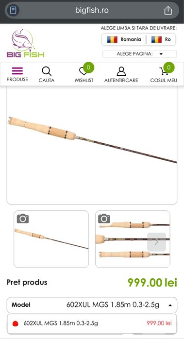 Lanseta Abu Garcia Carabus Nano Fast 1.83m 0.3-2.5g varf tubular