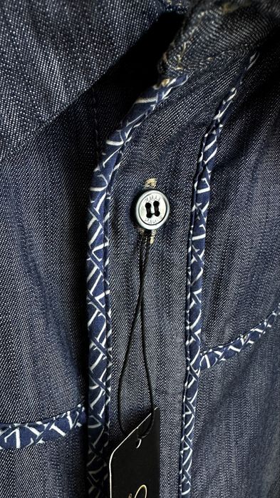 Мужская джинсовая куртка-рубашка ZILLI