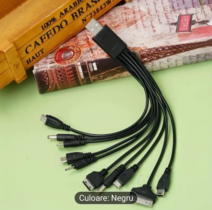 Cablu de încărcare rapidă, 10 in 1