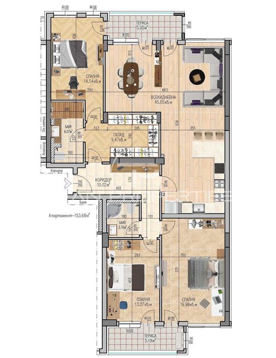 Продава се Многостаен апартамент в Пловдив, Тракия - 180 кв.м за 1250 €/кв.м - Снимка #13