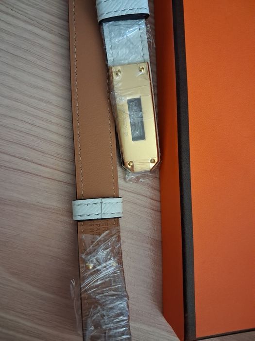 Curea Hermes Kelly alb
