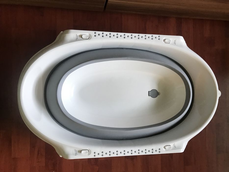 Cadita pliabila BabyJem cu suprafata antiderapanta Albastru