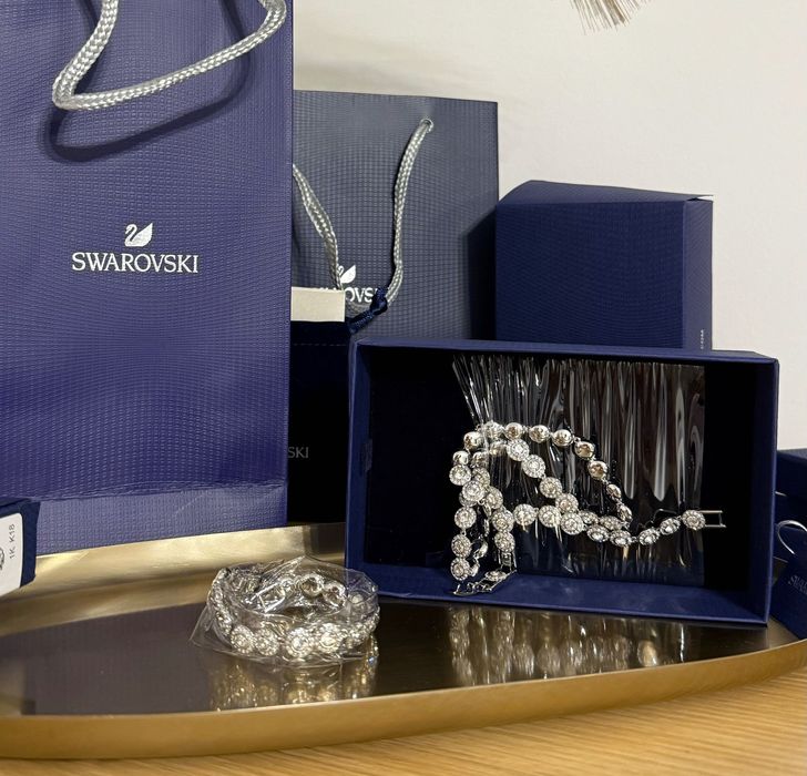 Set Swarovski Angelic Argintiu/ colier - brățară - cercei