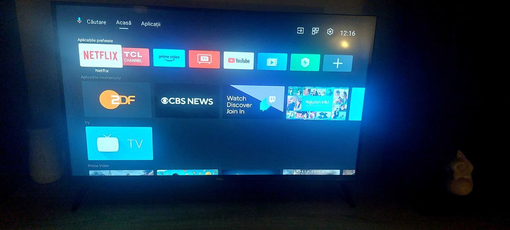 Televizor TCL LED 32S5400AF, 80 cm, Smart Android TV, Full HD, Clasa F, Negru
