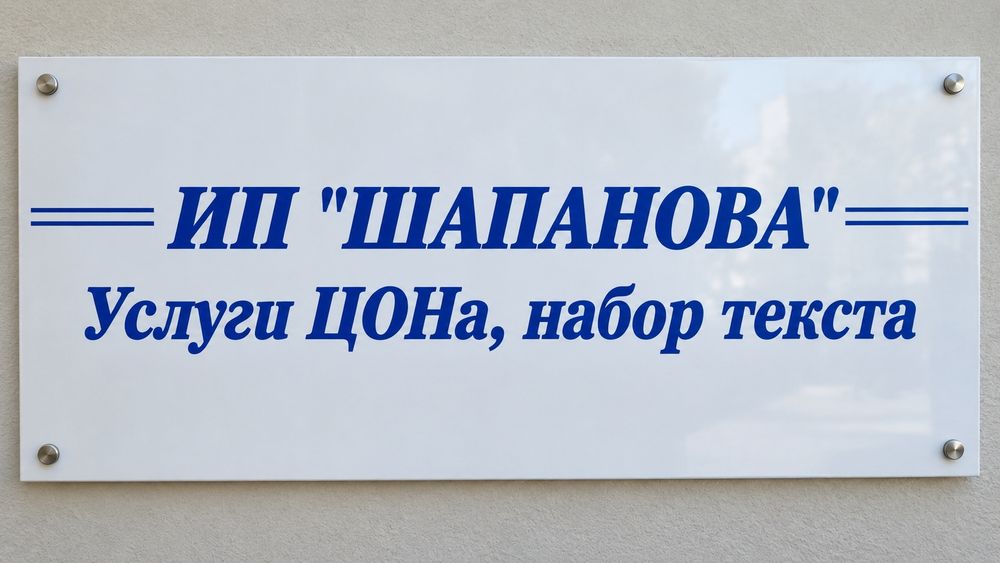 Услуги ЦОНа. Набор текста.