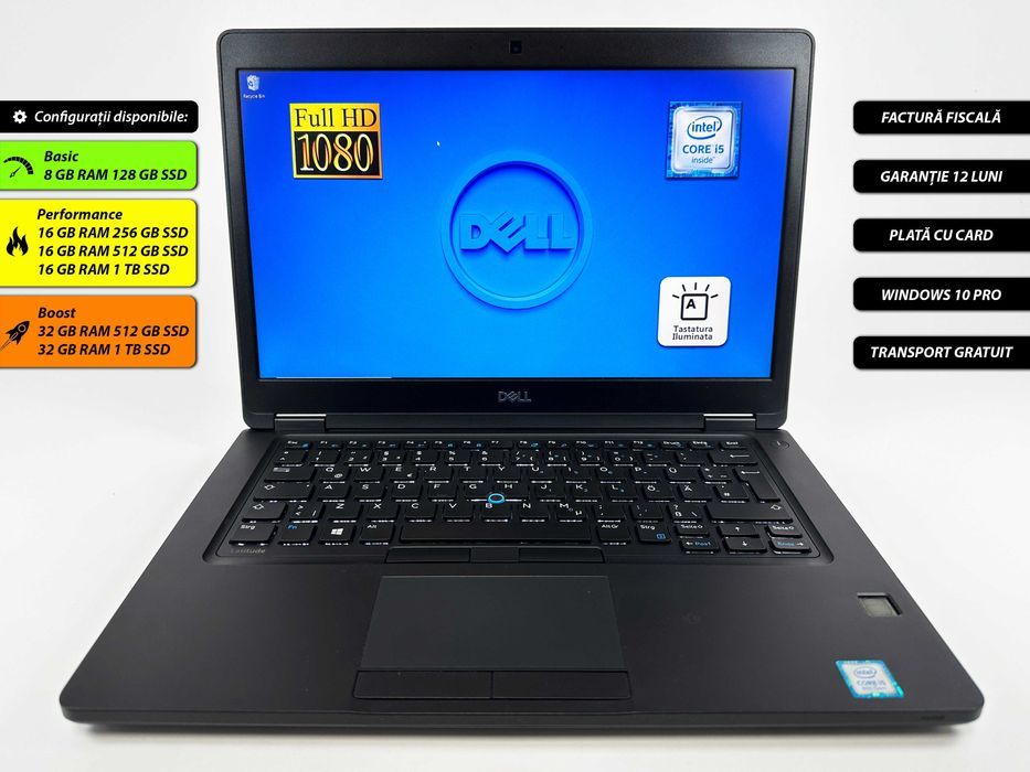 Laptop Dell Latitude i5 SSD 14" FullHD ultrabook Garantie 12 luni