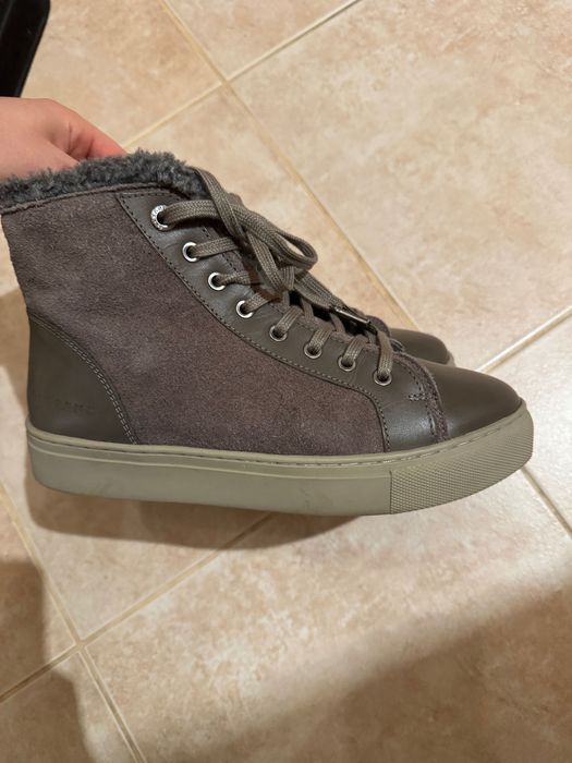 Зимни кожени обувки