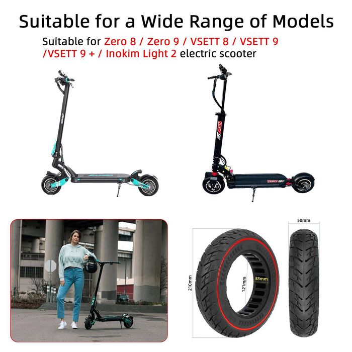 Cauciuc plin 8.5inch 8 1/2*2(50-134) trotineta electrica Vsett 8 9 9 + Zero 8 9 Inokim Light 2 Scooter