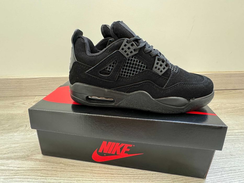Adidasi AIR JORDAN 4 Black Cat - Produs Nou NIKE - Full Box