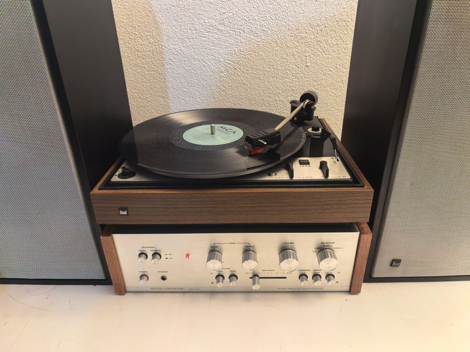 Pick-up Dual 1225 cu amplificator Photax Concertone boxe Dual  CL 40