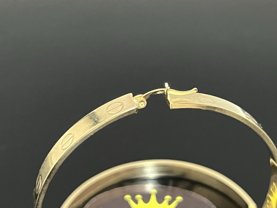 Bijuteria Royal CB : Cercei mari rotunzi aur 14k 585 10,18 grame
