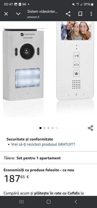 Sistem videointerfon Smartwares DIC-22112 – 480p – Monitor LCD de 3,5