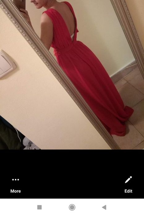 Rochie lunga, rosie