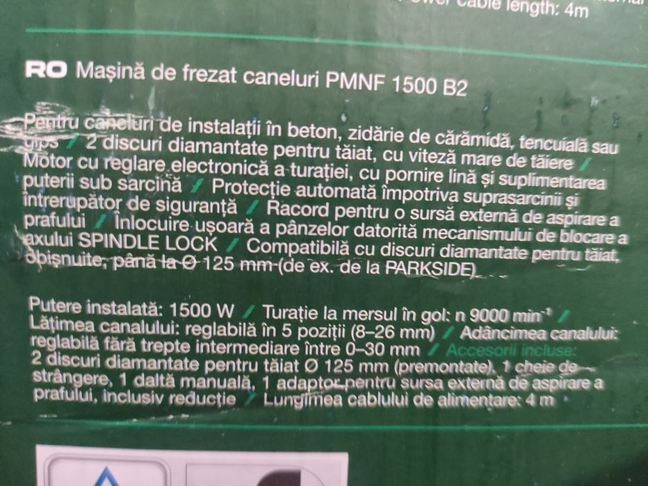 Masina de canelat frezat caneluri Parkside  1500 W