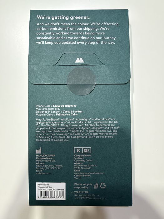 Husa Fibra Carbon Iphone 17 pro MOUS