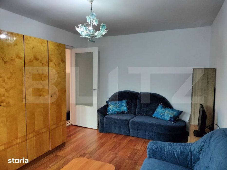 Apartament de inchiriat, 2 camere decomandat, mobilat si utilat, zona