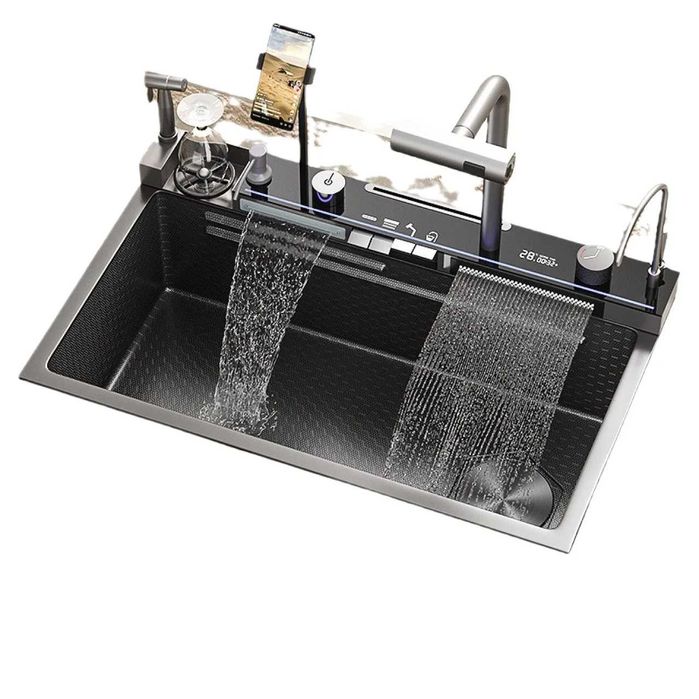 Модерна мултифункционална кухненска мивка с двовен водопад 20 в 1