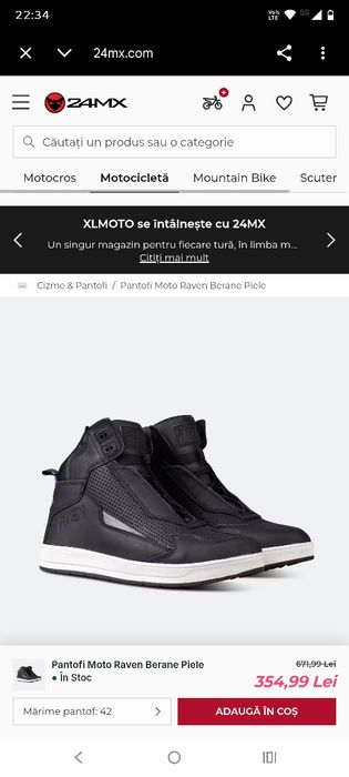 Ghete moto piele mărime 44