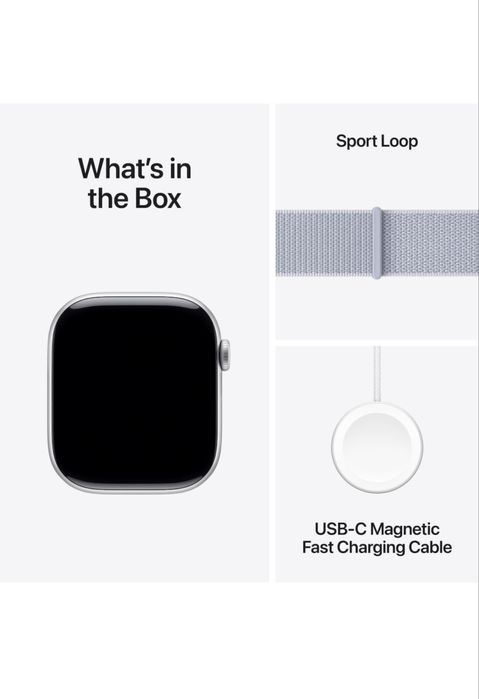 Apple Watch 10 GPS, case Silver Aluminium 46 mm Blue Cloud Sport  Loop