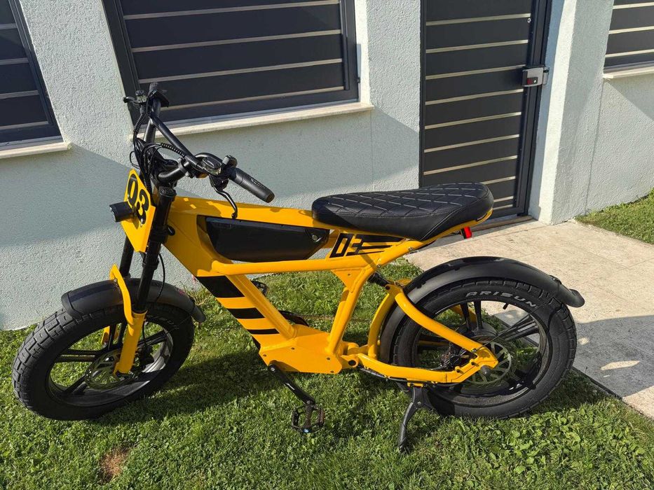 Bicicleta electrica Mangosteen Chopper FT03 50km/h, fara permis