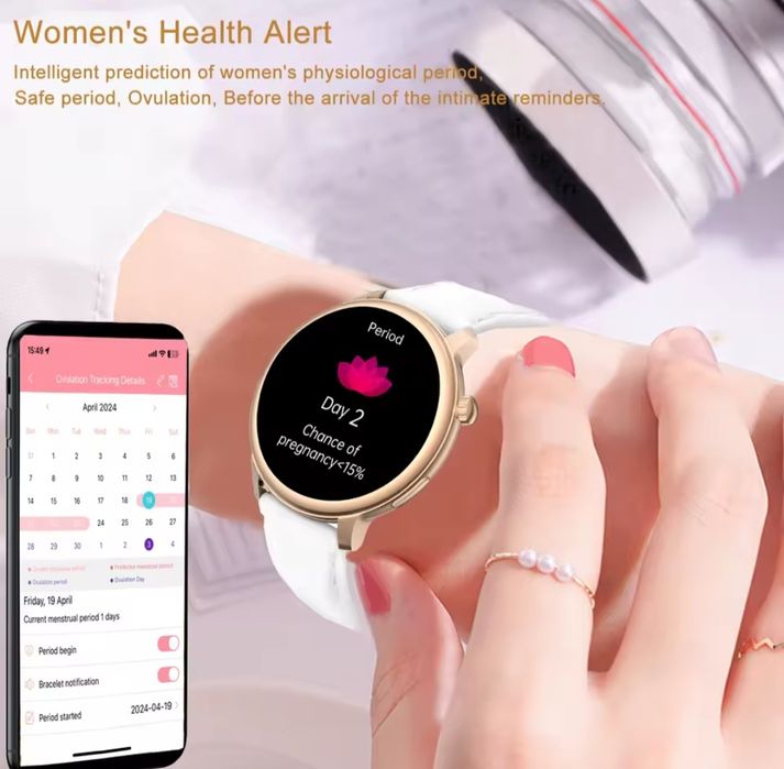 Ceas smartwatch cu monitorizarea cardiaca  și a tensiunii