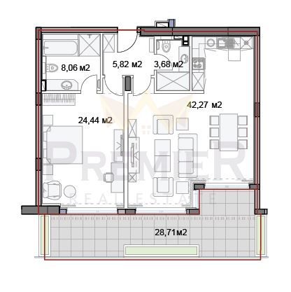 Продава се Двустаен апартамент в к.к. Слънчев ден - 156 кв.м за 2747 €/кв.м - Снимка #9