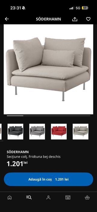 soderhamn sectiune colt ilea