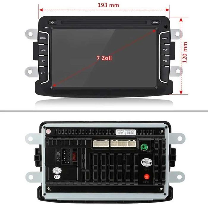 Navigatie Android Dedicata Dacia Logan/Duster/Sandero/Dokker, Carplay