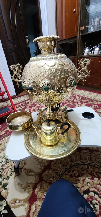 Самовар 10 литров электрический Латунь