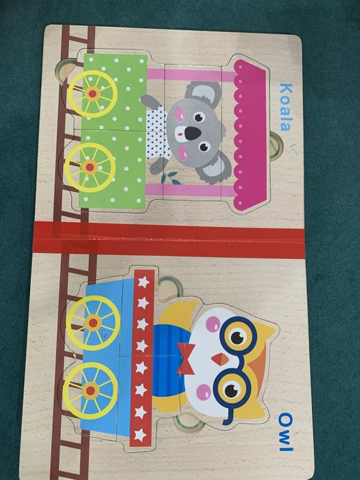 Деревянная книжка пазл