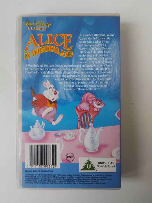 Видеокасета VHS - Alice in wonderland - оригинална