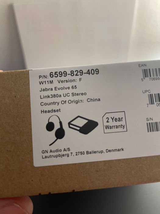 Casti PC Bluetooth microfon JabraGN Evolve40 65 NOU SIGILAT Platronics