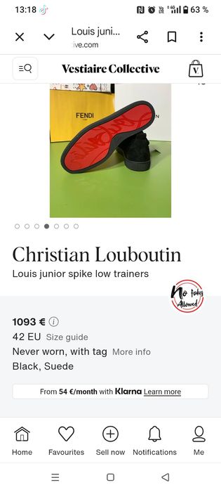 Vând papuci Christian Louboutin