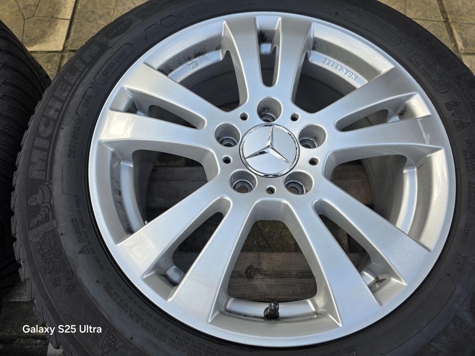 Лети джанти 16ки 5х112 Rial Mercedes + зимни гуми 205/60/16 Michelin