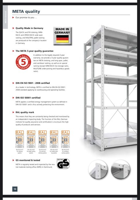 Стелажи метални палетни стелажи