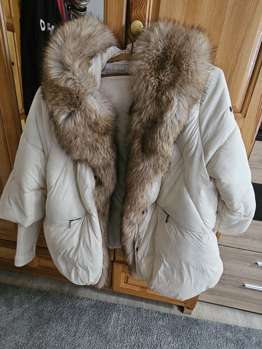 Зимно яке в цвят шампанско